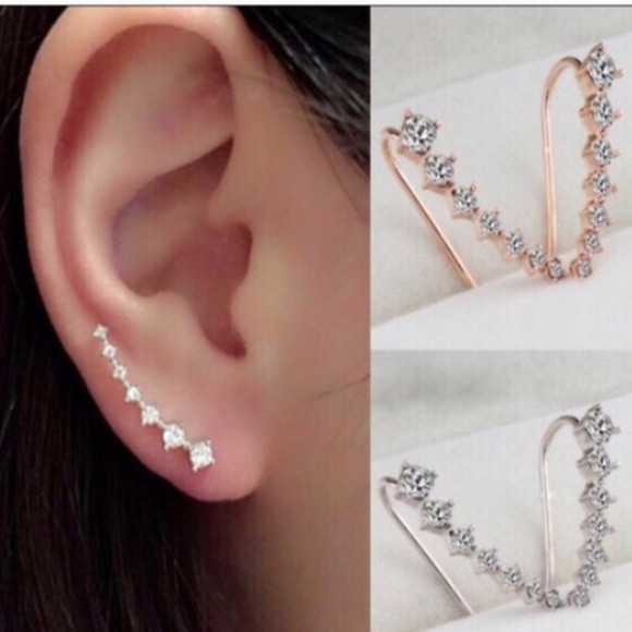 Jewelry - Rhinestone Gold/Silver Earrings